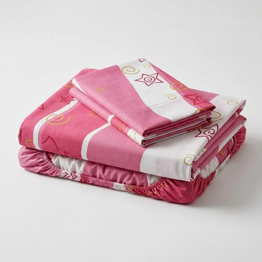 Juego De Sábanas Con Cortinas Valerín Fucsia