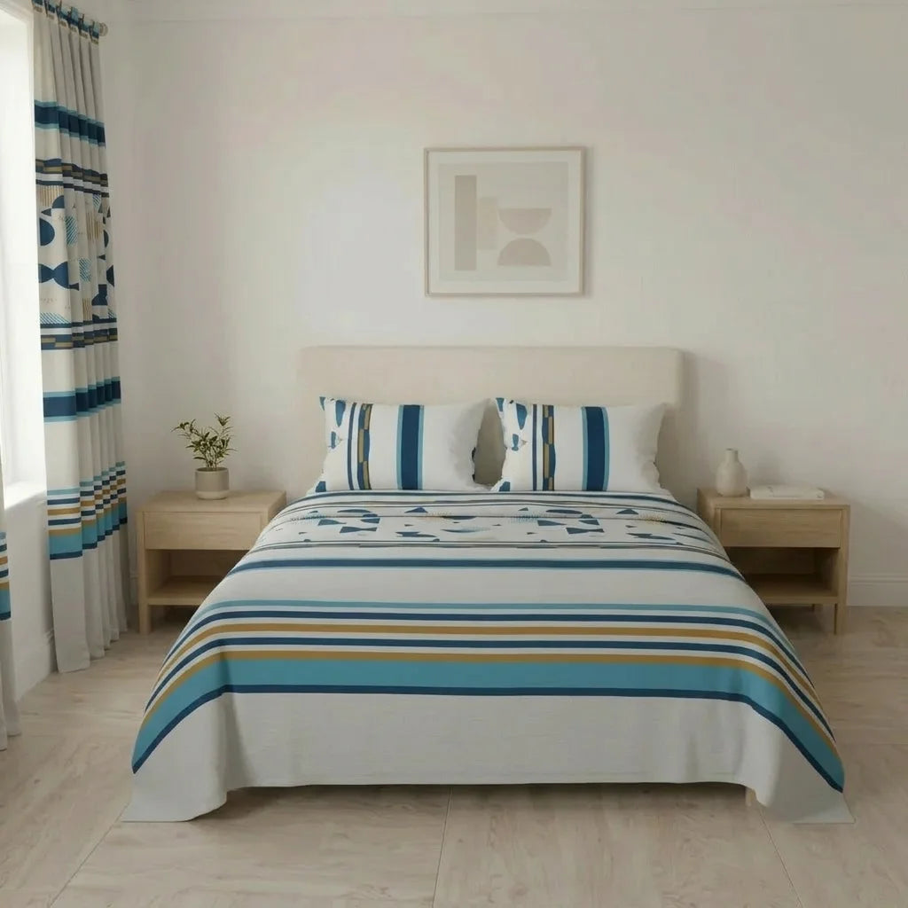 Juego De Sábanas Con Cortinas Xtreme Blanco