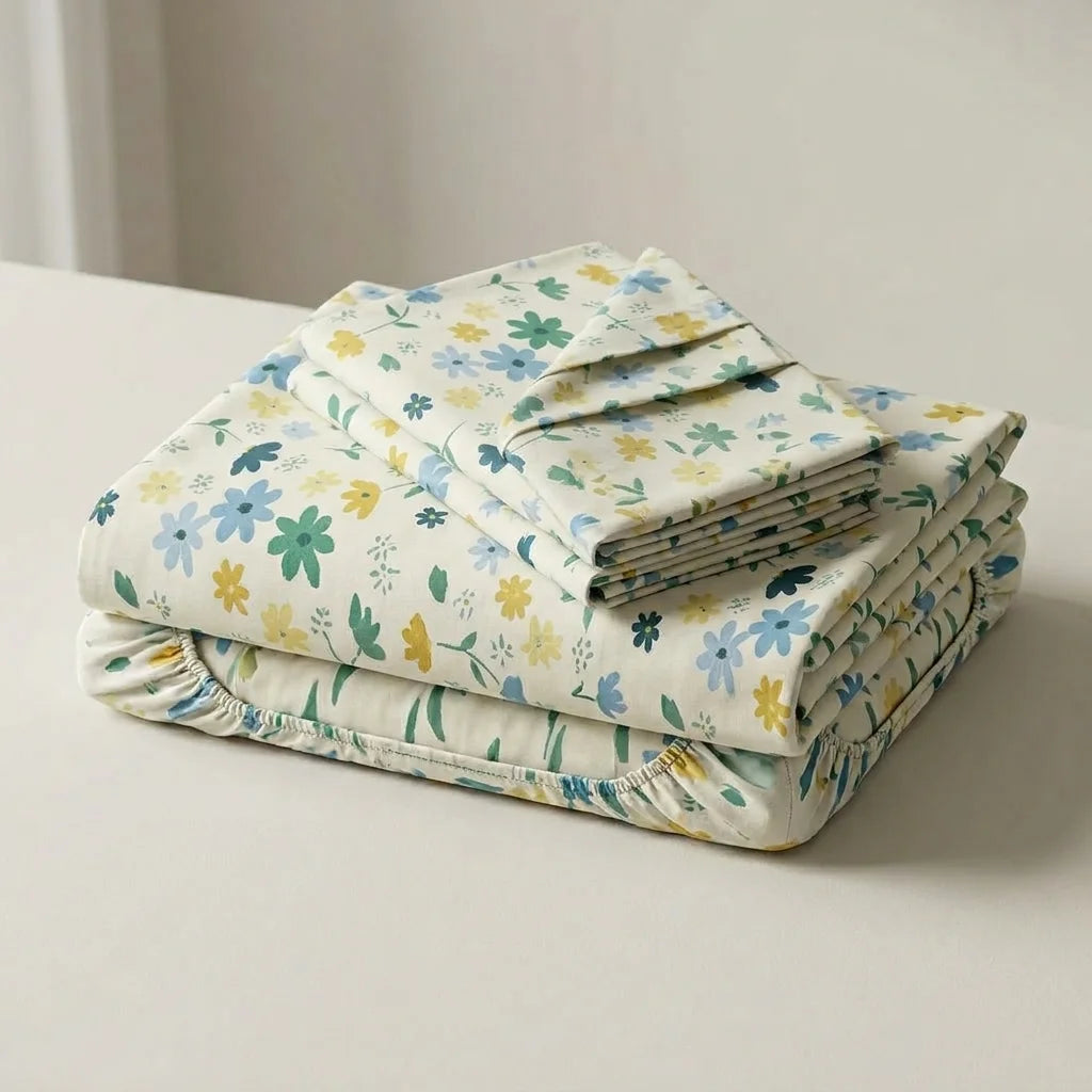 Juego De Sábanas Con Cortinas  Aroma De Flores