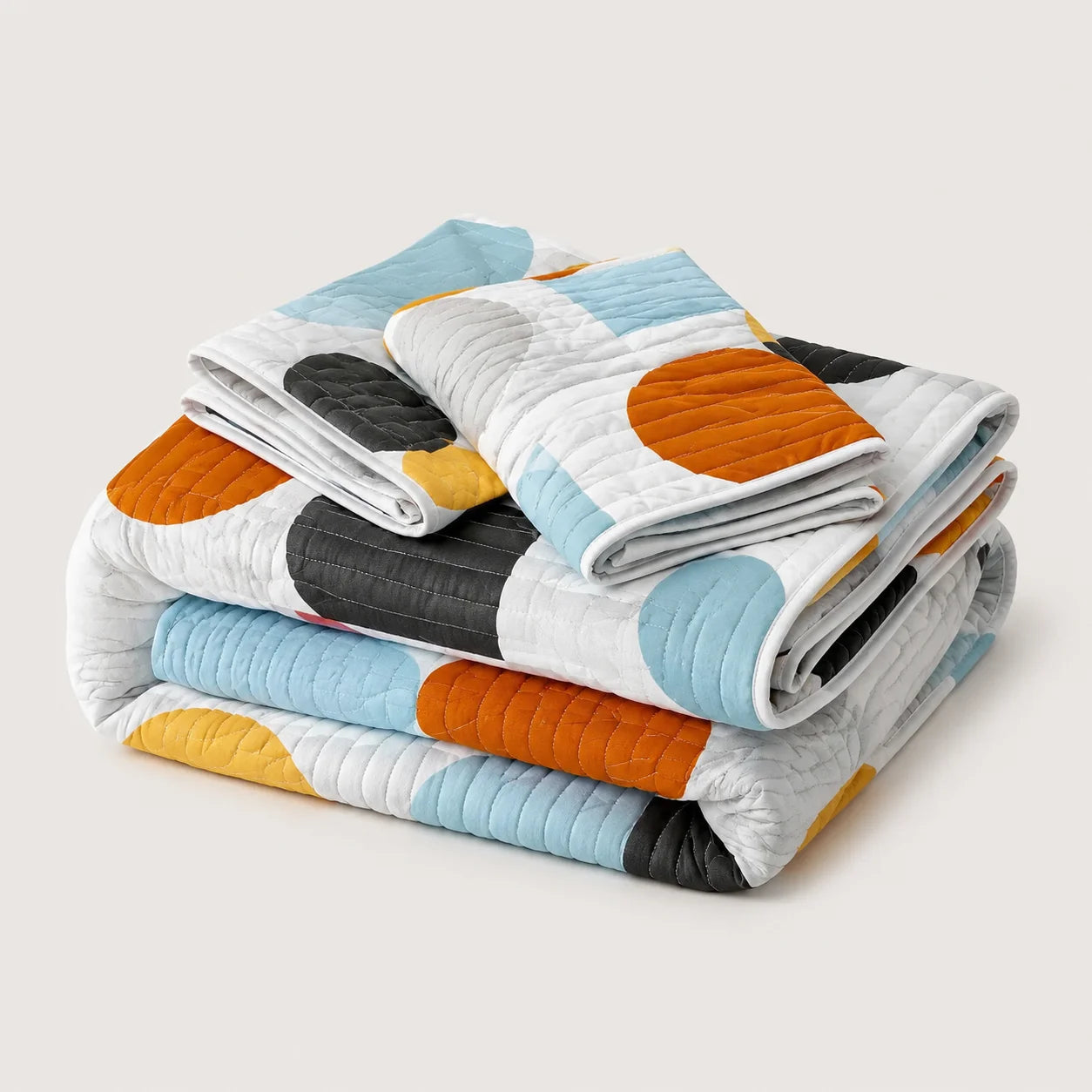 Cubrelecho Estampado Prensado Doble Faz Geo Balance