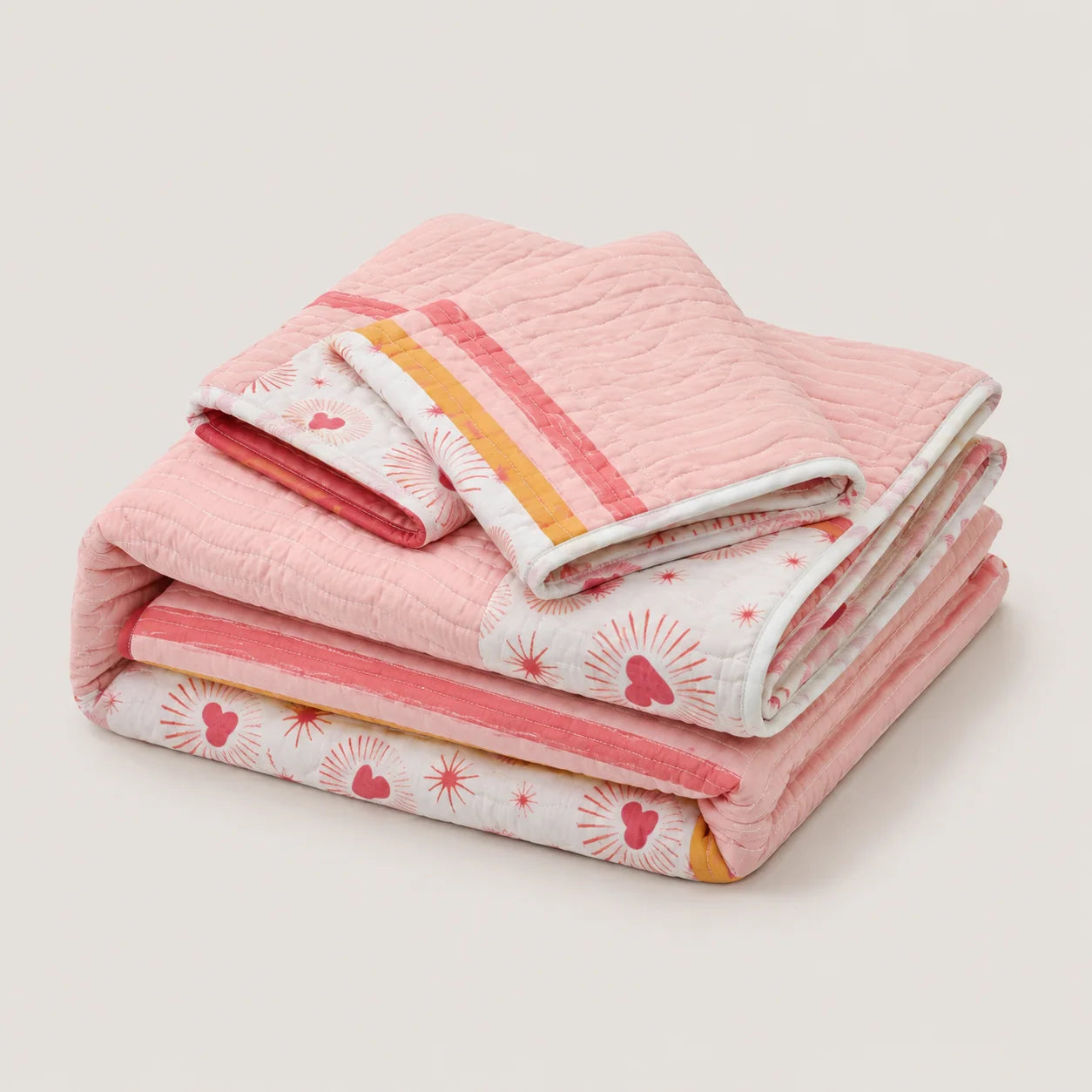 Cubrelecho Estampado Prensado Doble Faz Love Essence