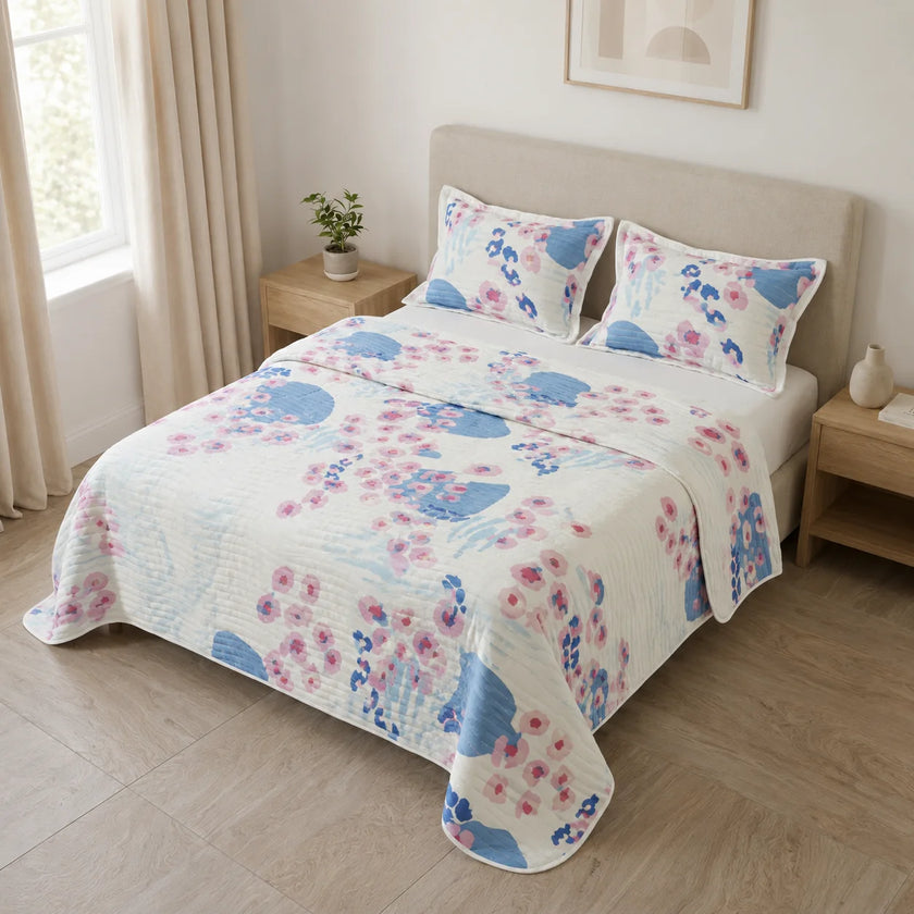 Cubrelecho Estampado Prensado Doble Faz Natura Balance