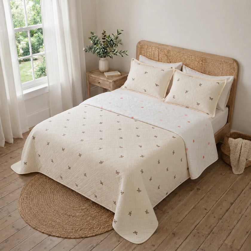 Cubrelecho Termosellado Doble Faz Cotton Sense Supreme Garden