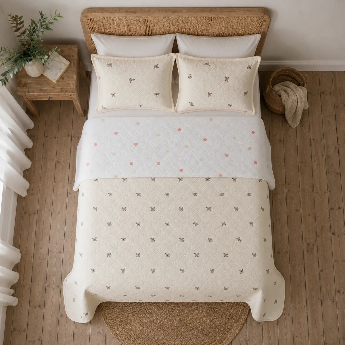 Cubrelecho Termosellado Doble Faz Cotton Sense Supreme Garden
