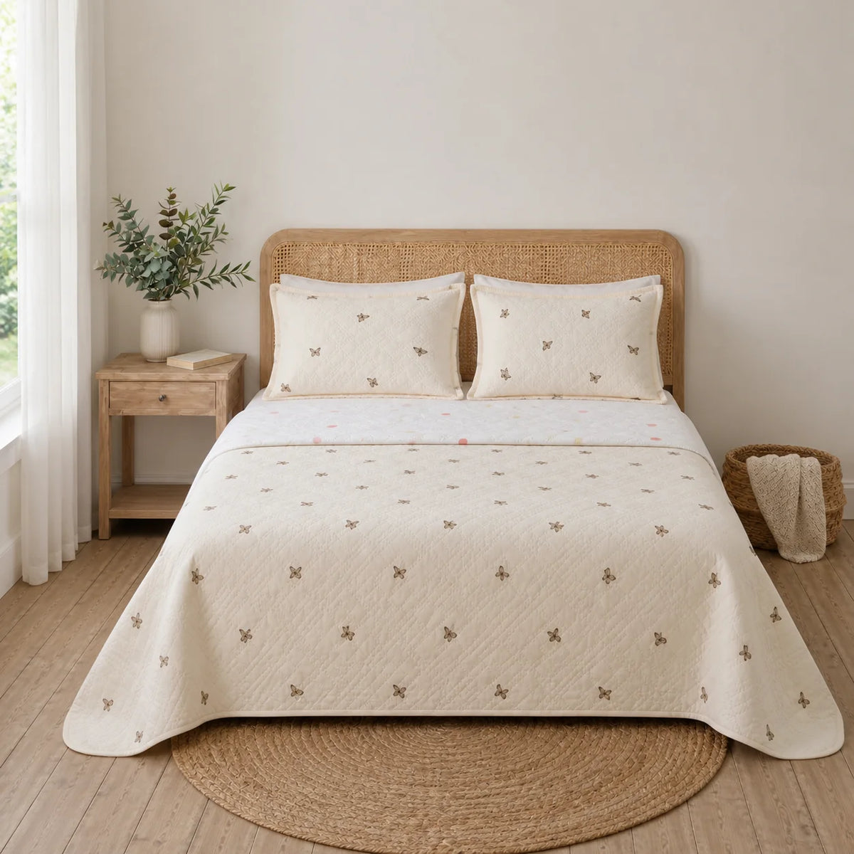 Cubrelecho Termosellado Doble Faz Cotton Sense Supreme Garden
