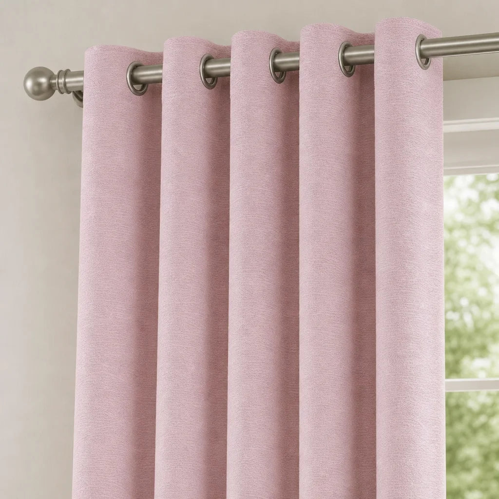 Cortina Black Out Anti-Luz Baltica Rosado Aislantes