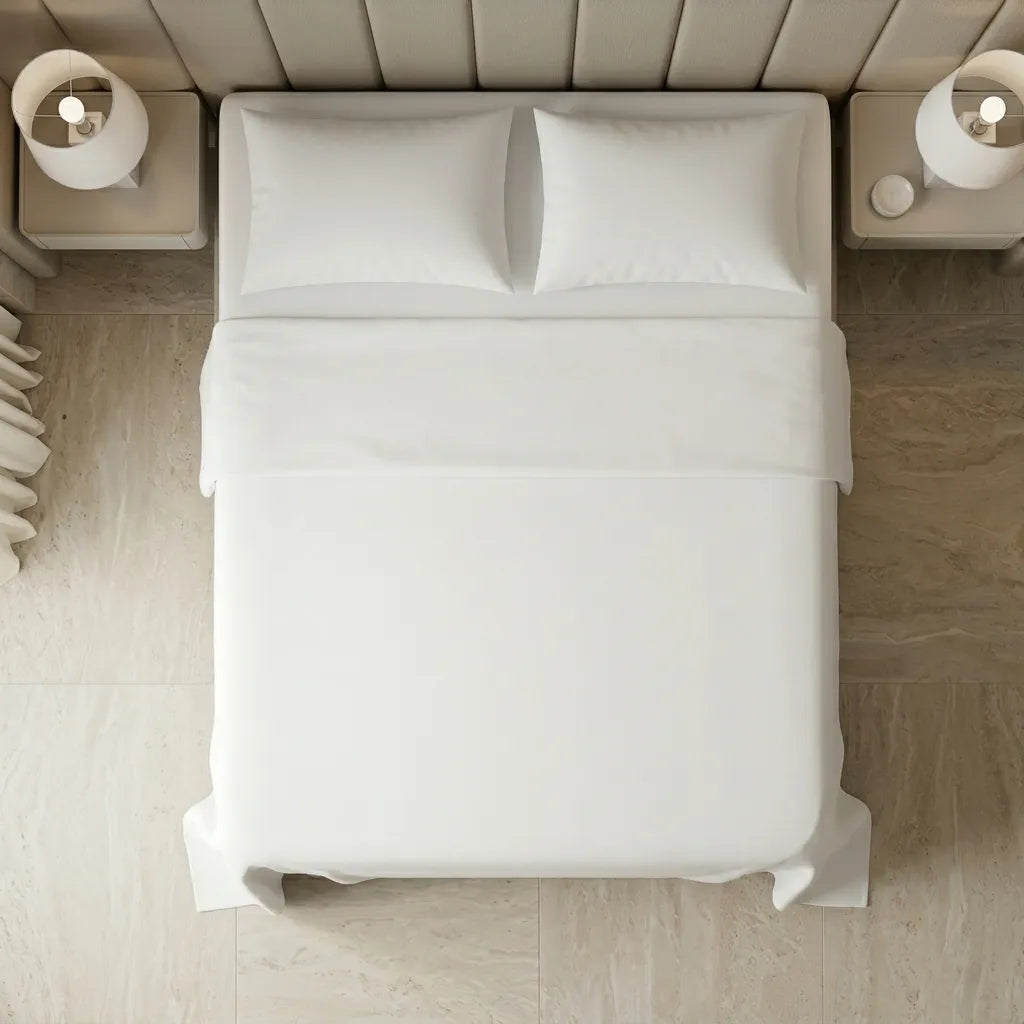 Juego De Sábana Microfibra Suavizada Blanca Hotelera Confortable