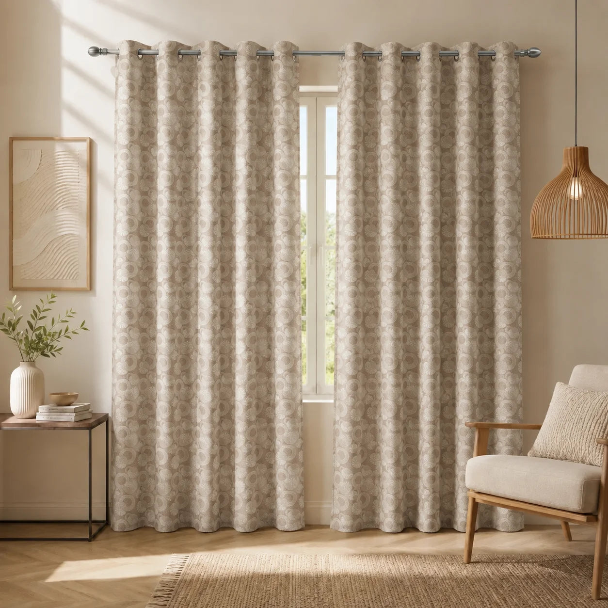 Cortina Jacquard Café Argolla