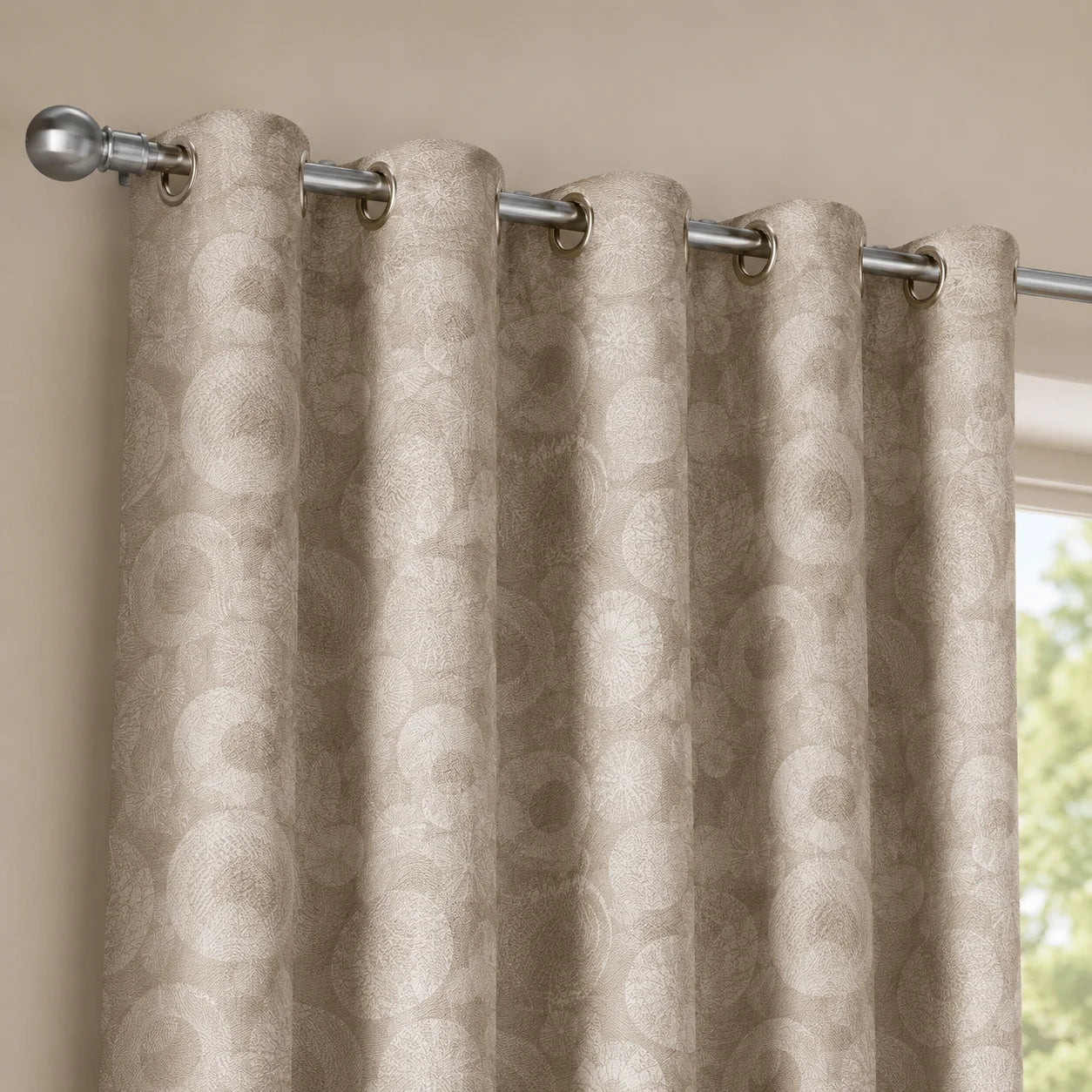 Cortina Jacquard Café Argolla