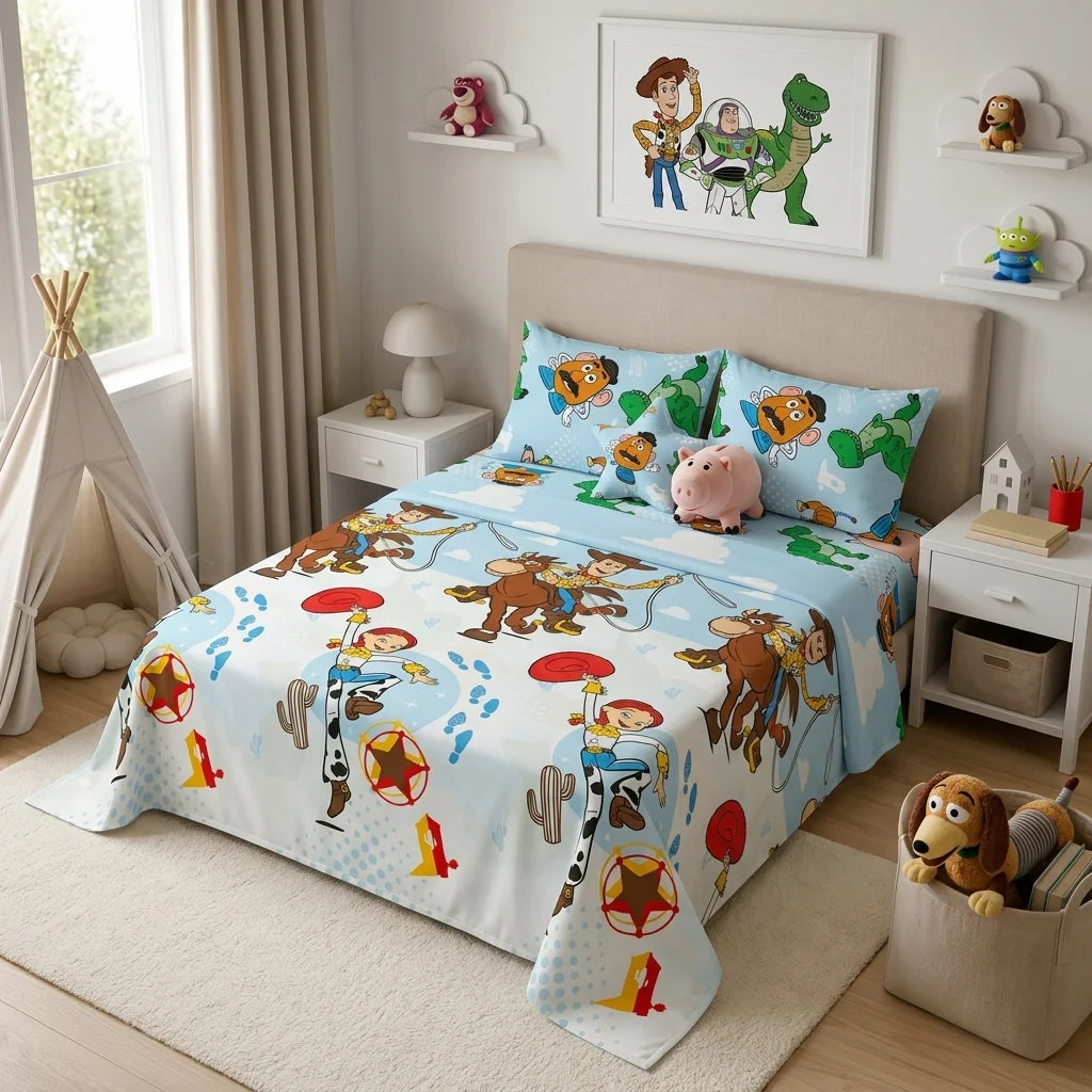 Juegos De Sábanas Disney Toy Story Celeste Estampados Animados
