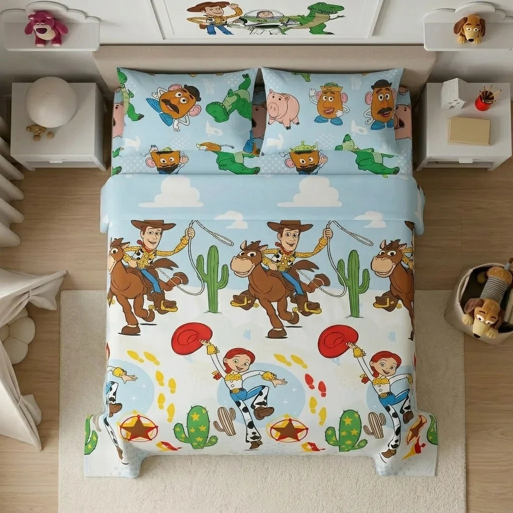 Juegos De Sábanas Disney Toy Story Celeste Estampados Animados
