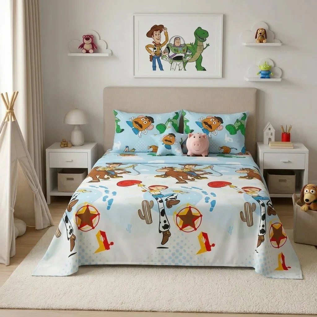 Juegos De Sábanas Disney Toy Story Celeste Estampados Animados