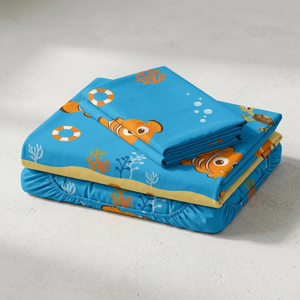 Juegos De Sábanas Disney Buscando A Nemo Celeste Estampados Animados