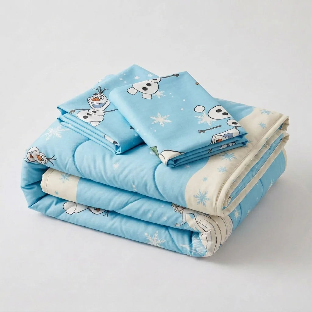 Cubrelecho Acolchado Disney Frozen Celeste Estampados Animados