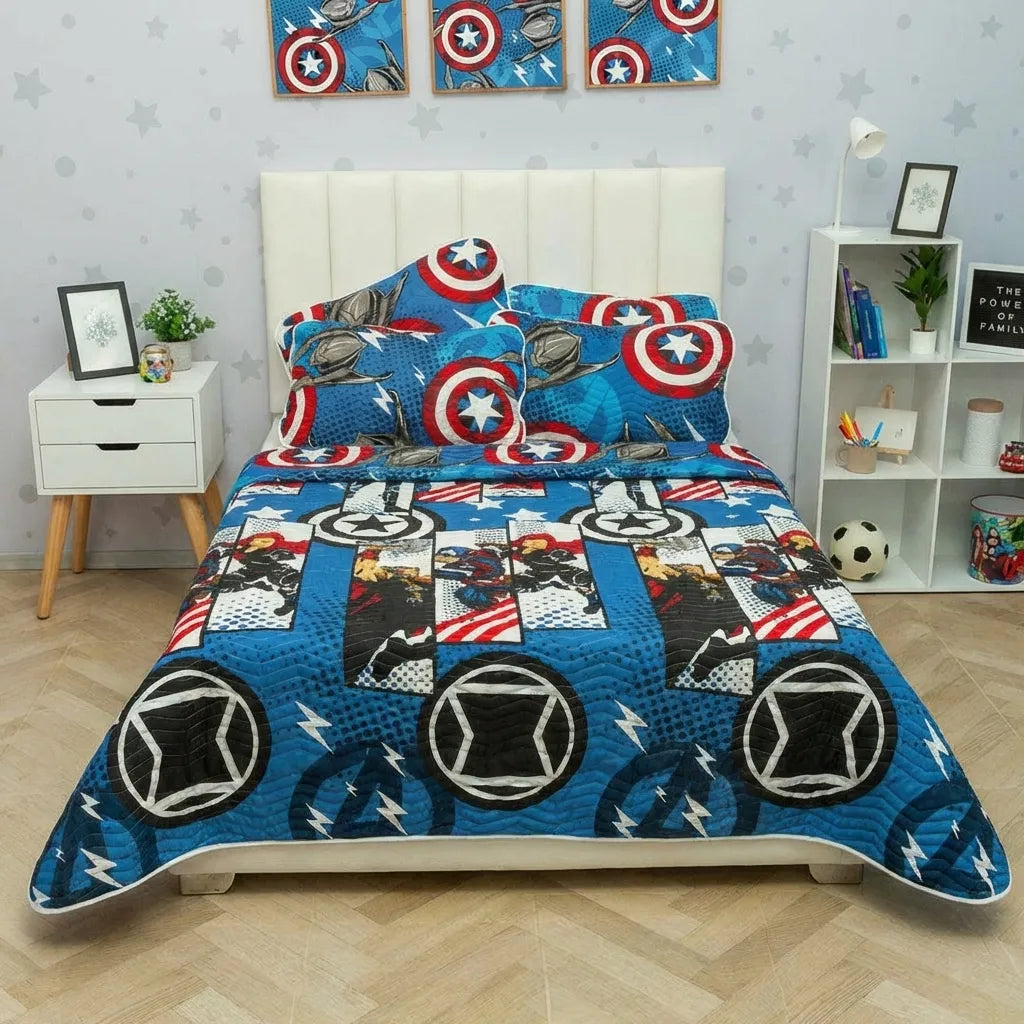 Cubrelecho Prensado Cama Semidoble  Marvel  Avengers