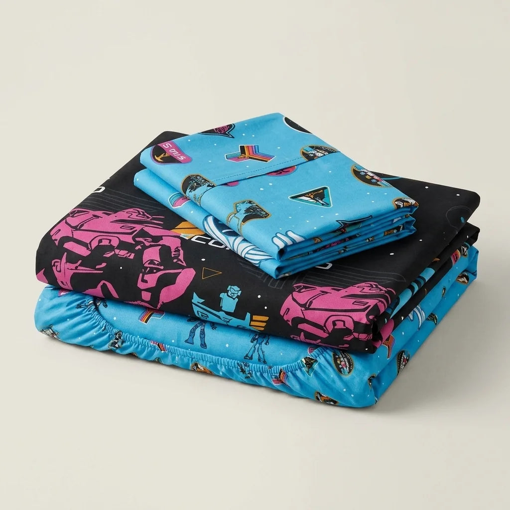 Juego De Sábanas Cama Doble Disney Lightyear Comando Estelar Negro Estampados Animados
