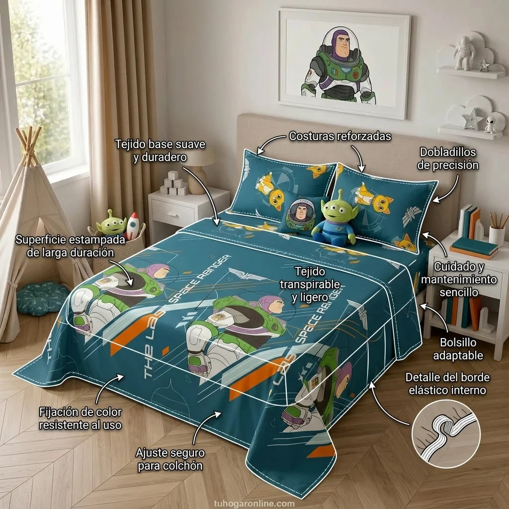 Juego De Sábanas Disney Plus Lightyear Sox