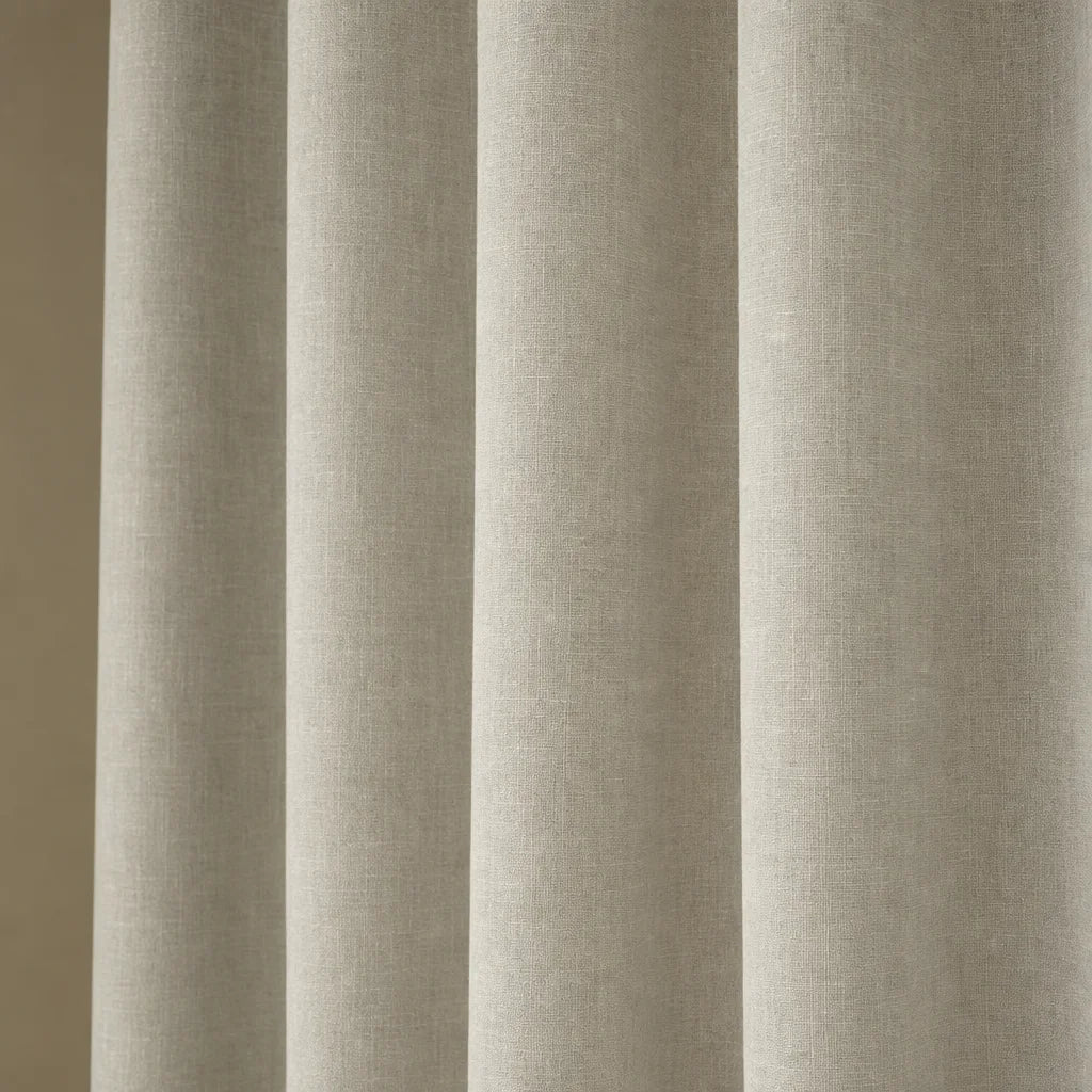 Cortina Lino Boton Ancestral Gris Neutrales