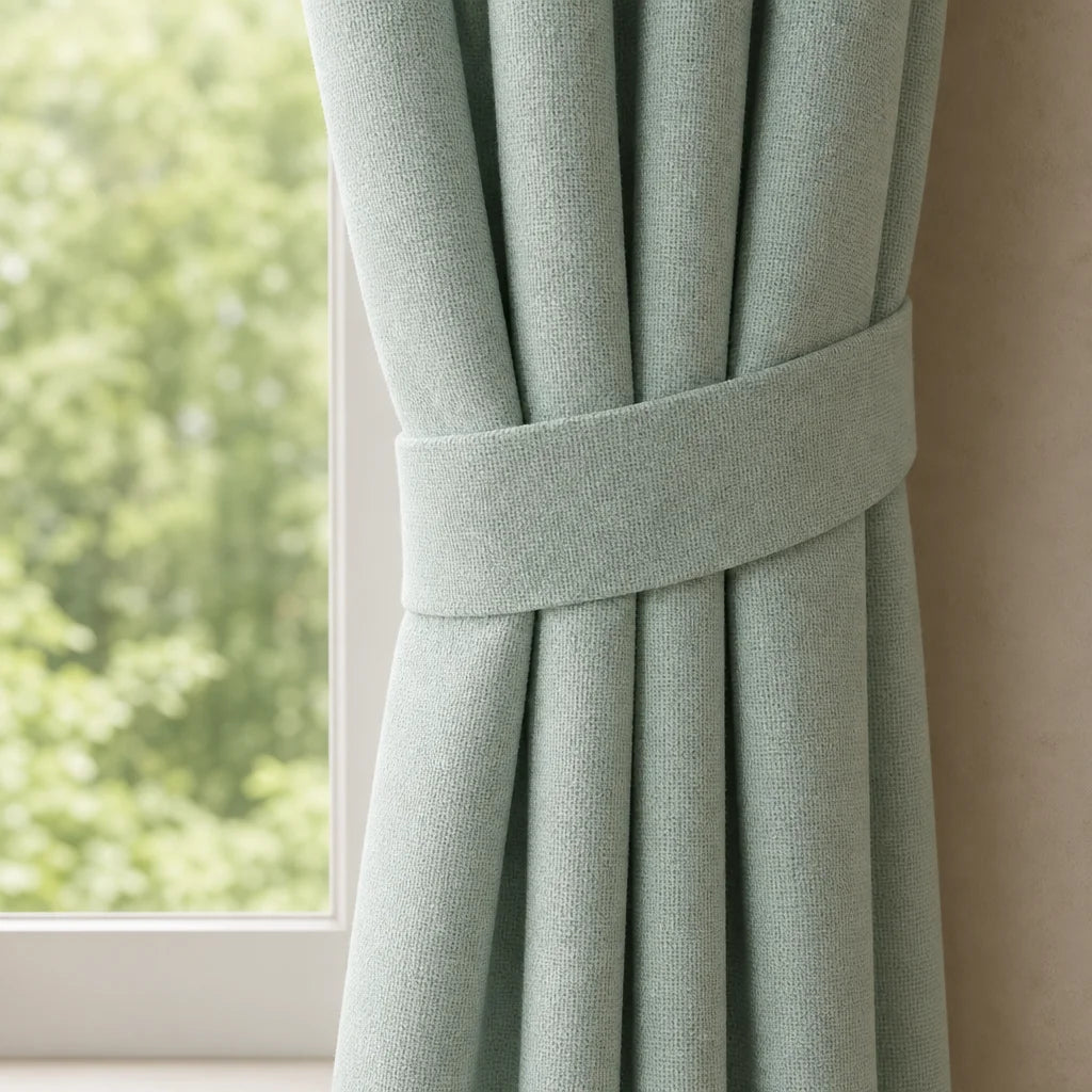 Cortina Ramia Boton Ancestral Gris Clasica
