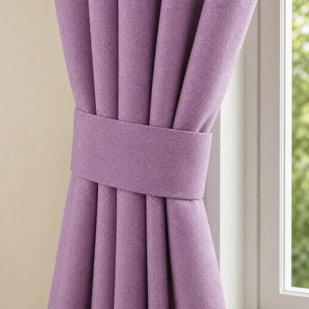 Cortina Ramia Boton Ancestral Morado Clasica
