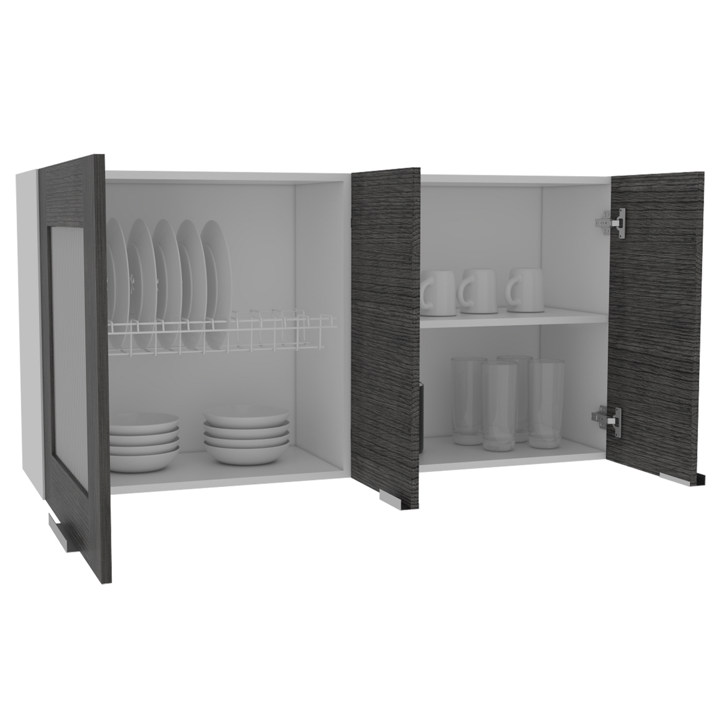 Mueble Superior Fendi Rta Blanco + Roble Gris
