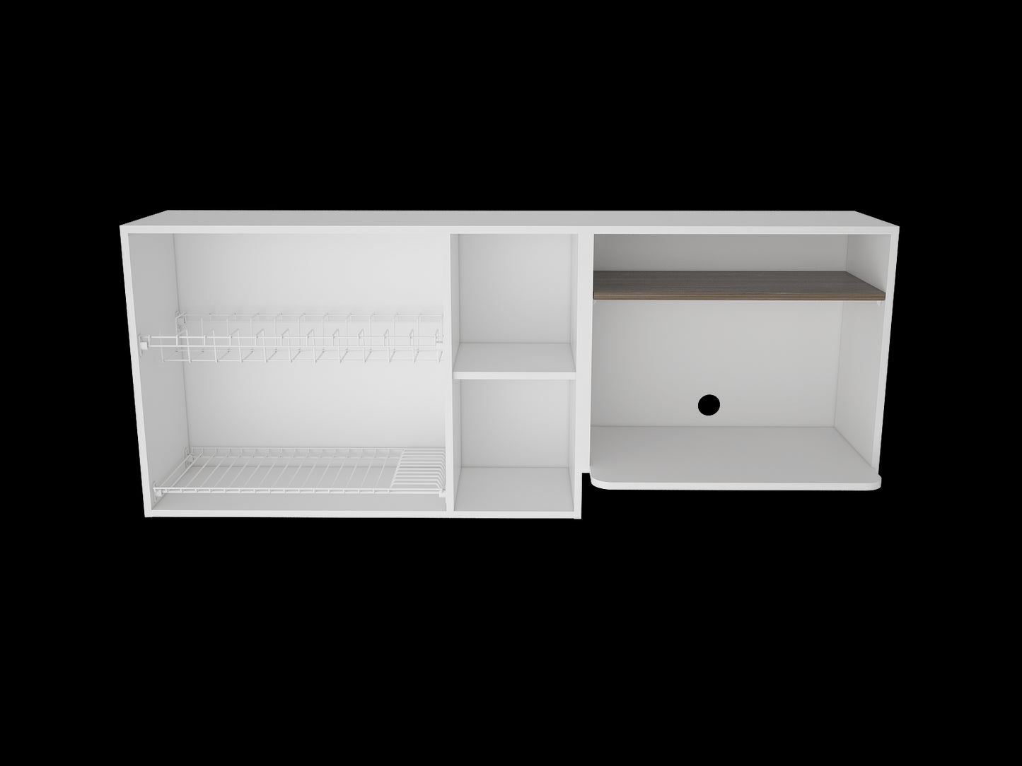 Gabinete Superior Gina Cocina Rta Blanco + Siena