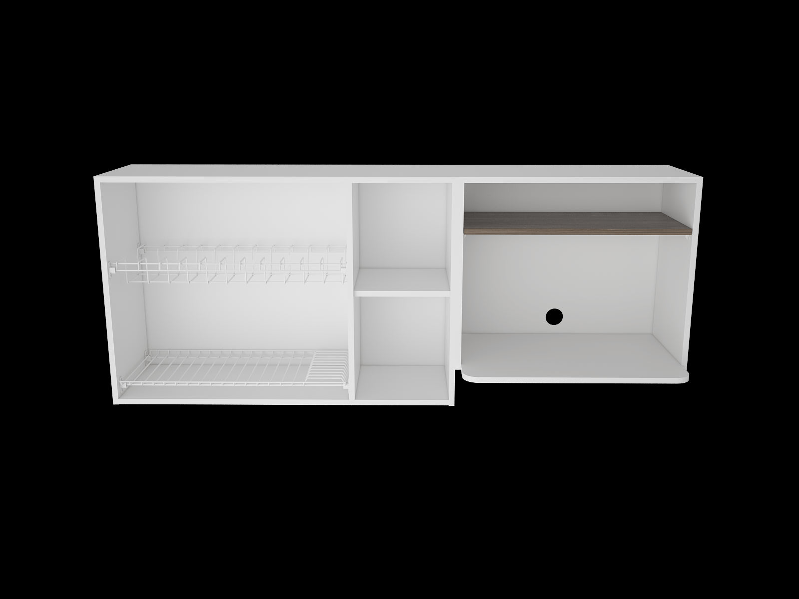 Gabinete Superior Gina Cocina Rta Blanco + Siena