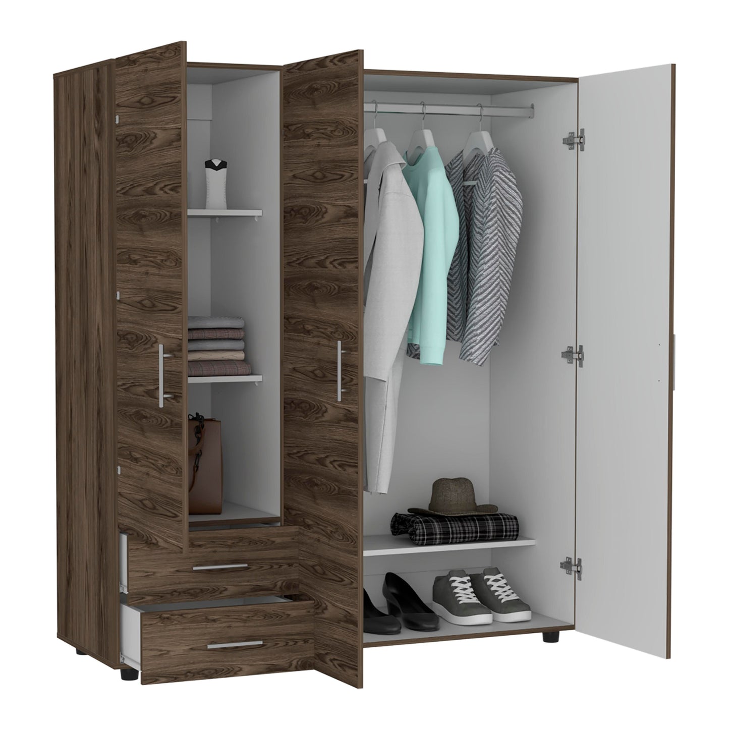 Closet Dassel 161 X 140 X 51 Rta Milan + Blanco