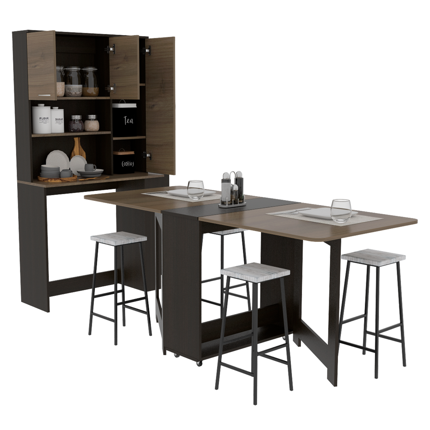 Mueble Funcional Optimus Rta Wengue + Espresso