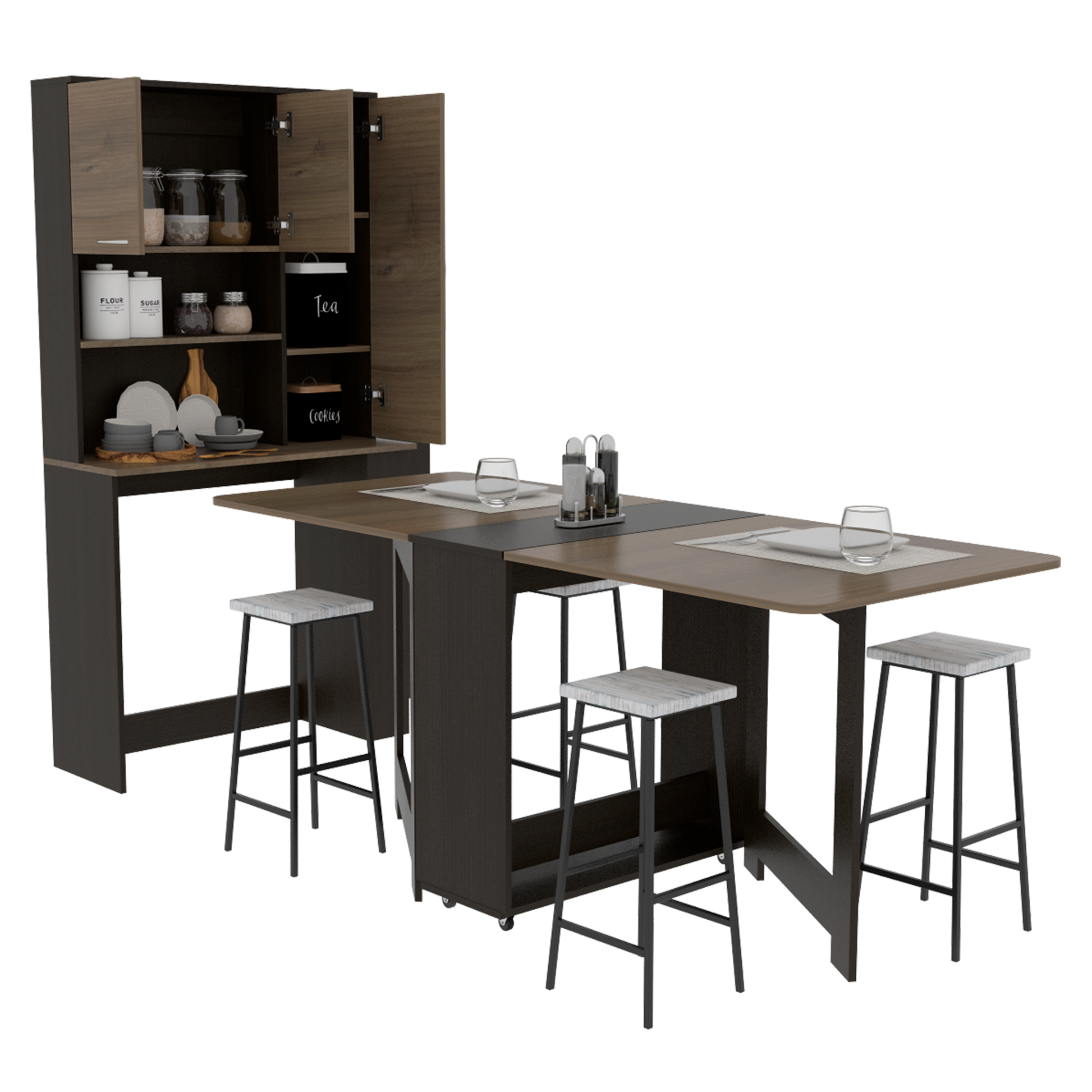Mueble Funcional Optimus Rta Wengue + Espresso