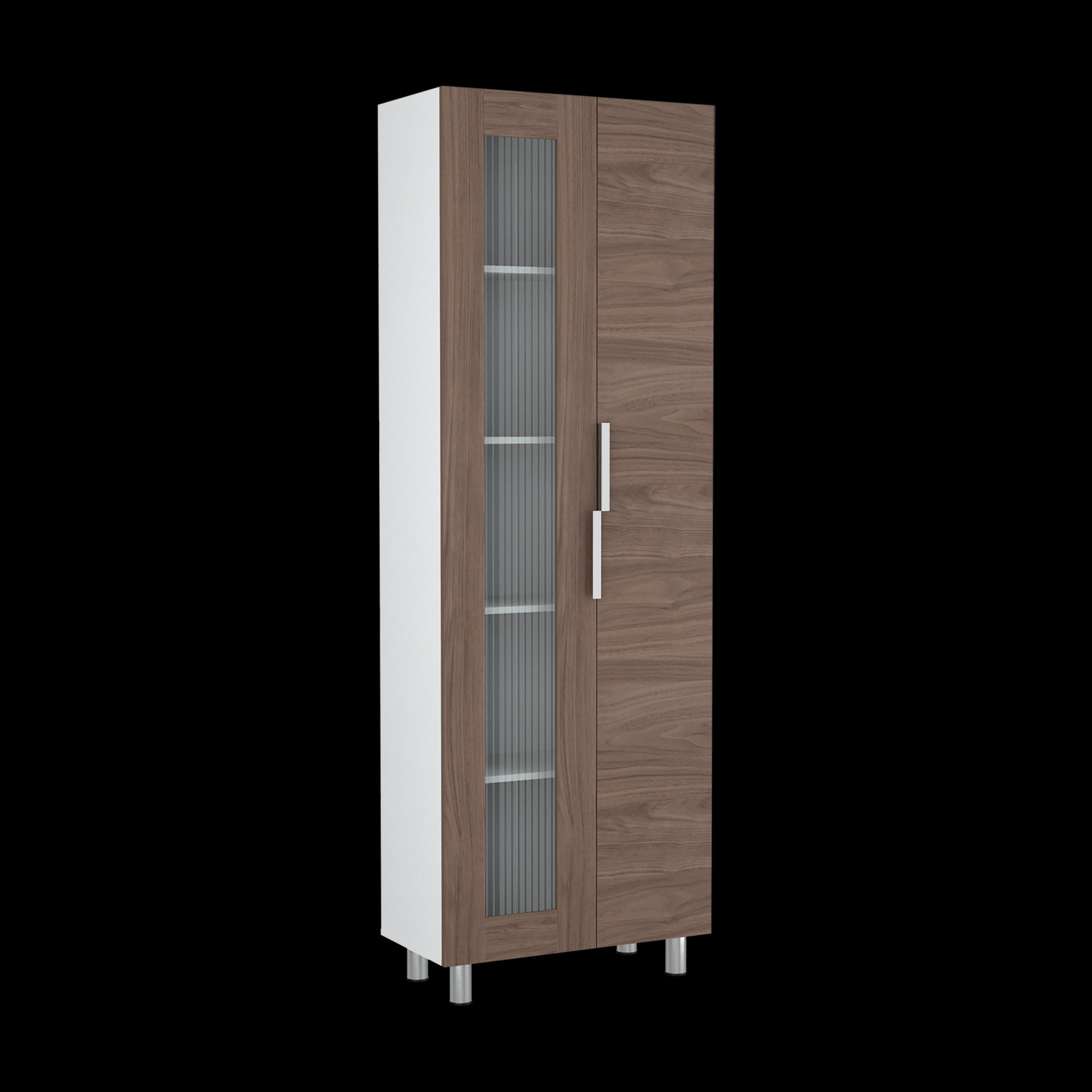 Mueble Alacena Fendi Rta Blanco + Castaño