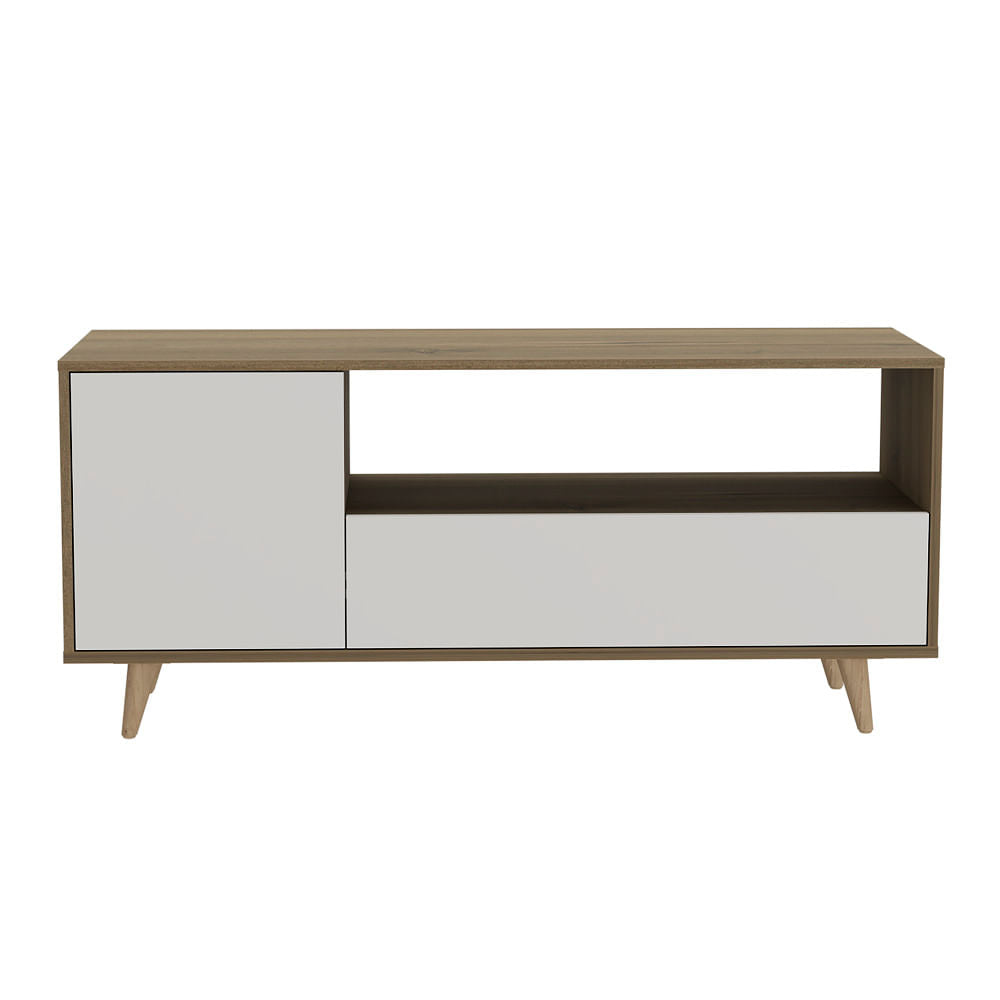 Rack Para Tv Lavanda Café Expresso + Blanco