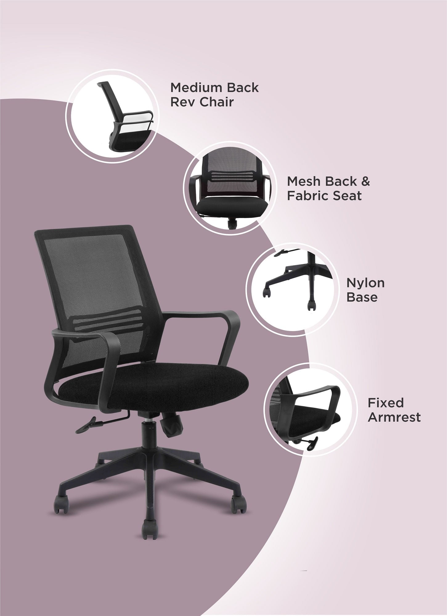 Silla Escritorio Flavio Negro