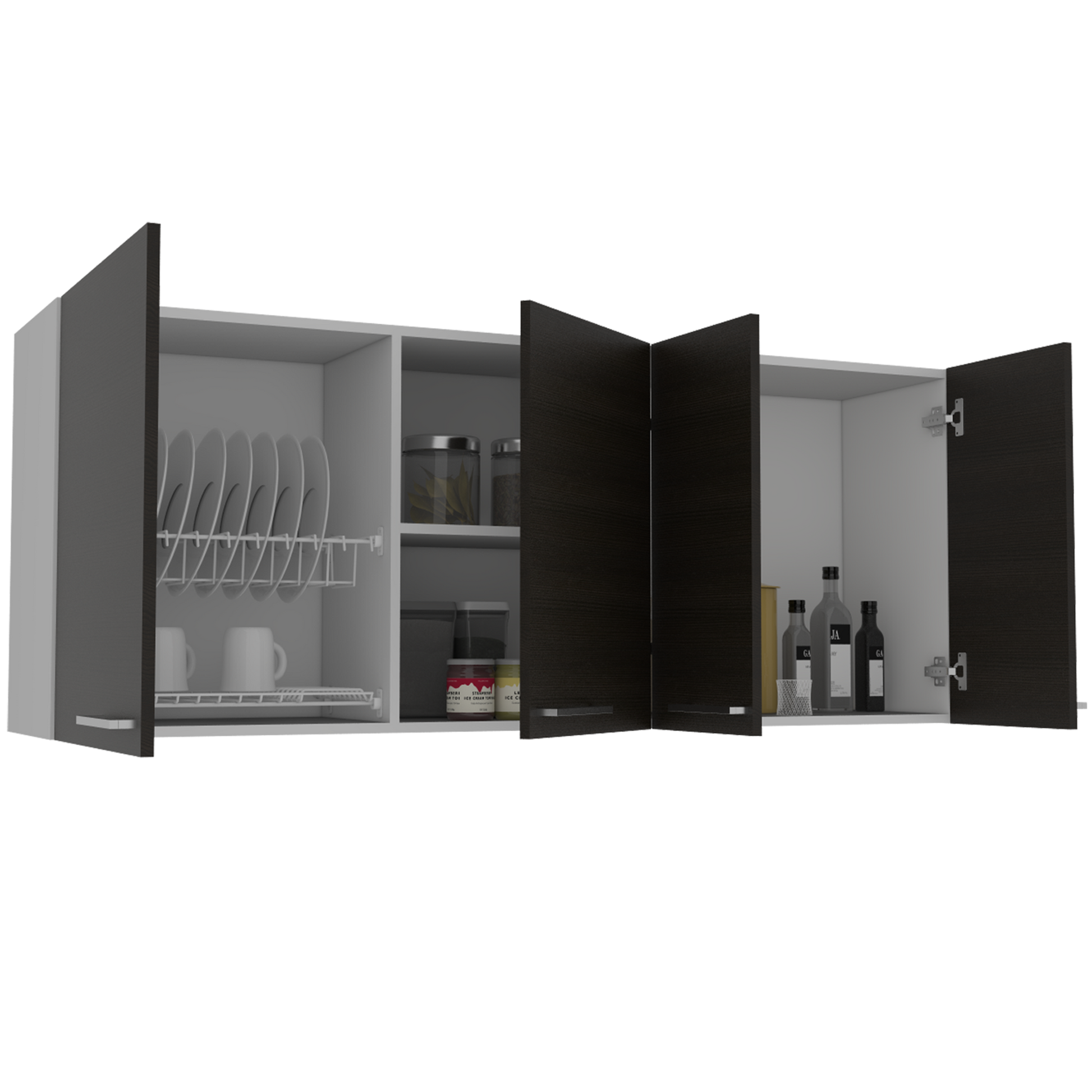 Gabinete Superior Cocina 150 Rta Wengue  Blanco
