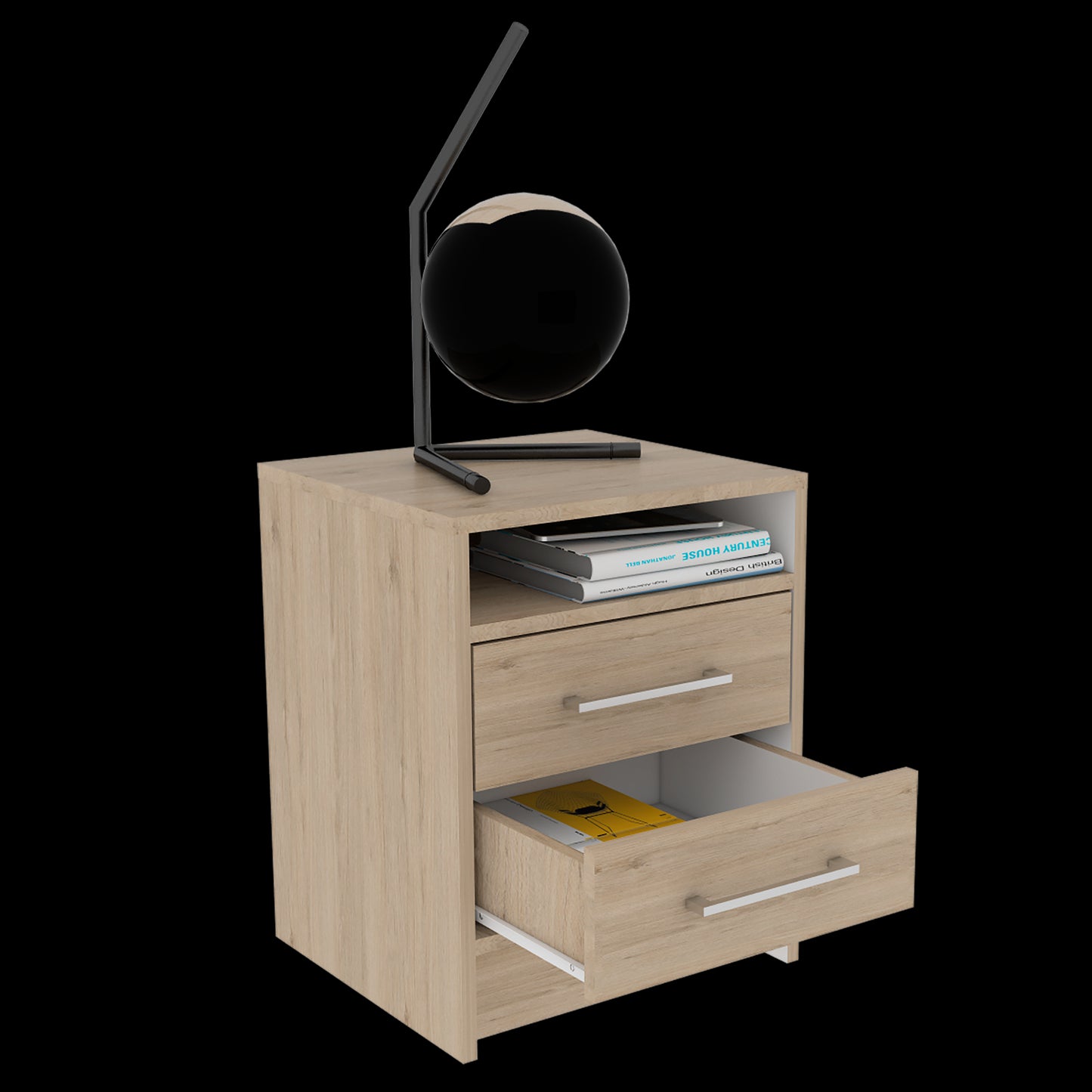 Mesa De Noche Eter Rta Rovere + Blanco