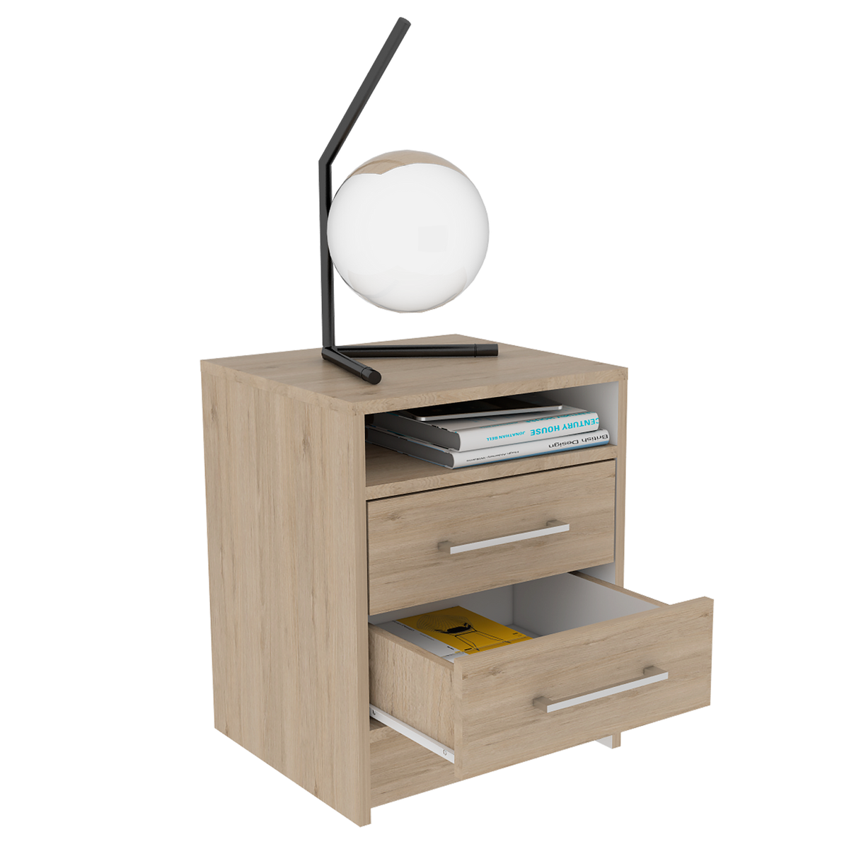 Mesa De Noche Eter Rta Rovere + Blanco N/A