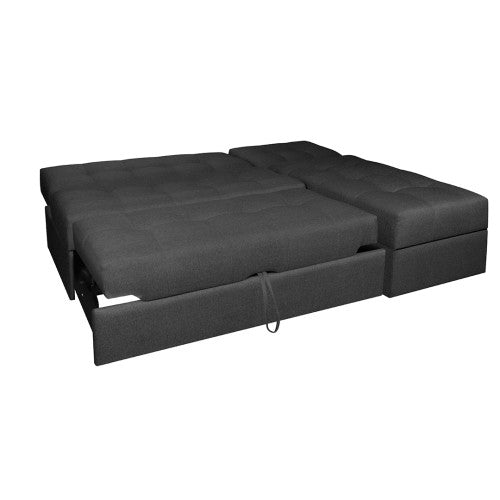 Sofá Cama En L Con Brazos Tela  Angela