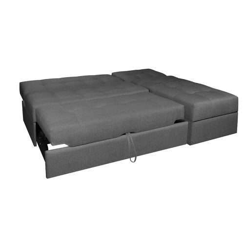 Sofá Cama En L Con Brazos Tela  Angela