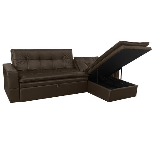 Sofa Cama En L Cuero Sintetico  Ethel