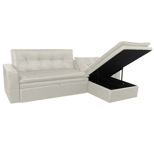 Sofa Cama En L Cuero Sintetico  Ethel