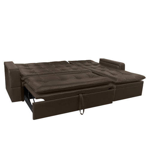 Sofa Cama En L Cuero Sintetico  Ethel