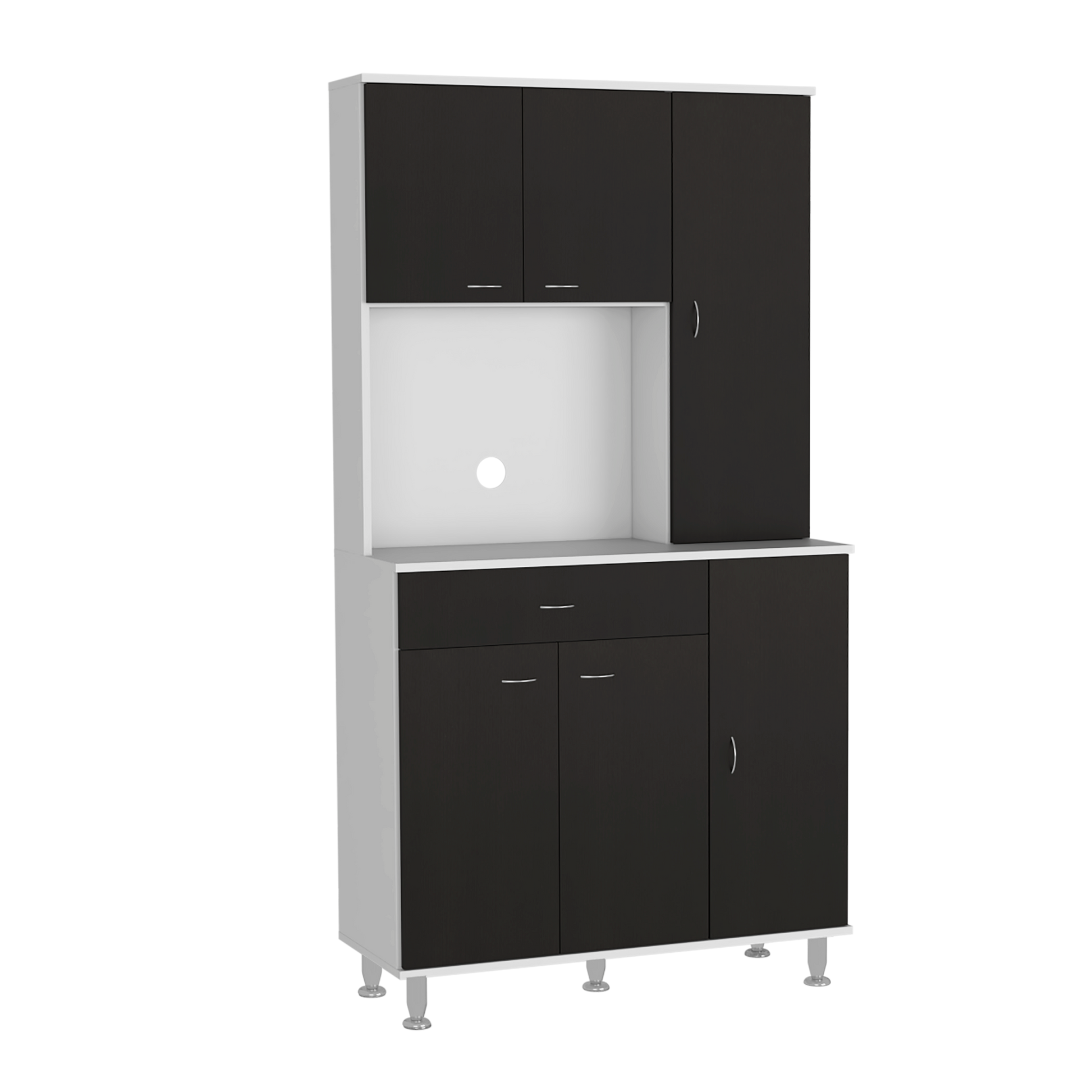 Mueble Alacena Della 90 Rta Blanco + Wengue