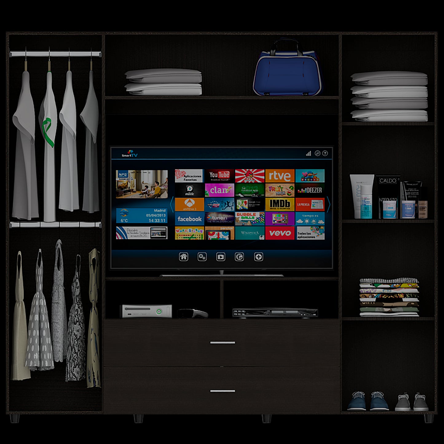 Closet Manila Z 200 X 198 X 50 Rta Wengue