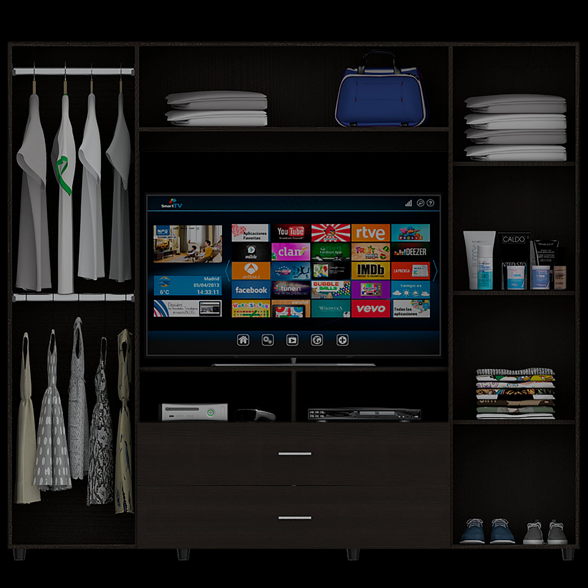 Closet Manila Z 200 X 198 X 50 Rta Wengue