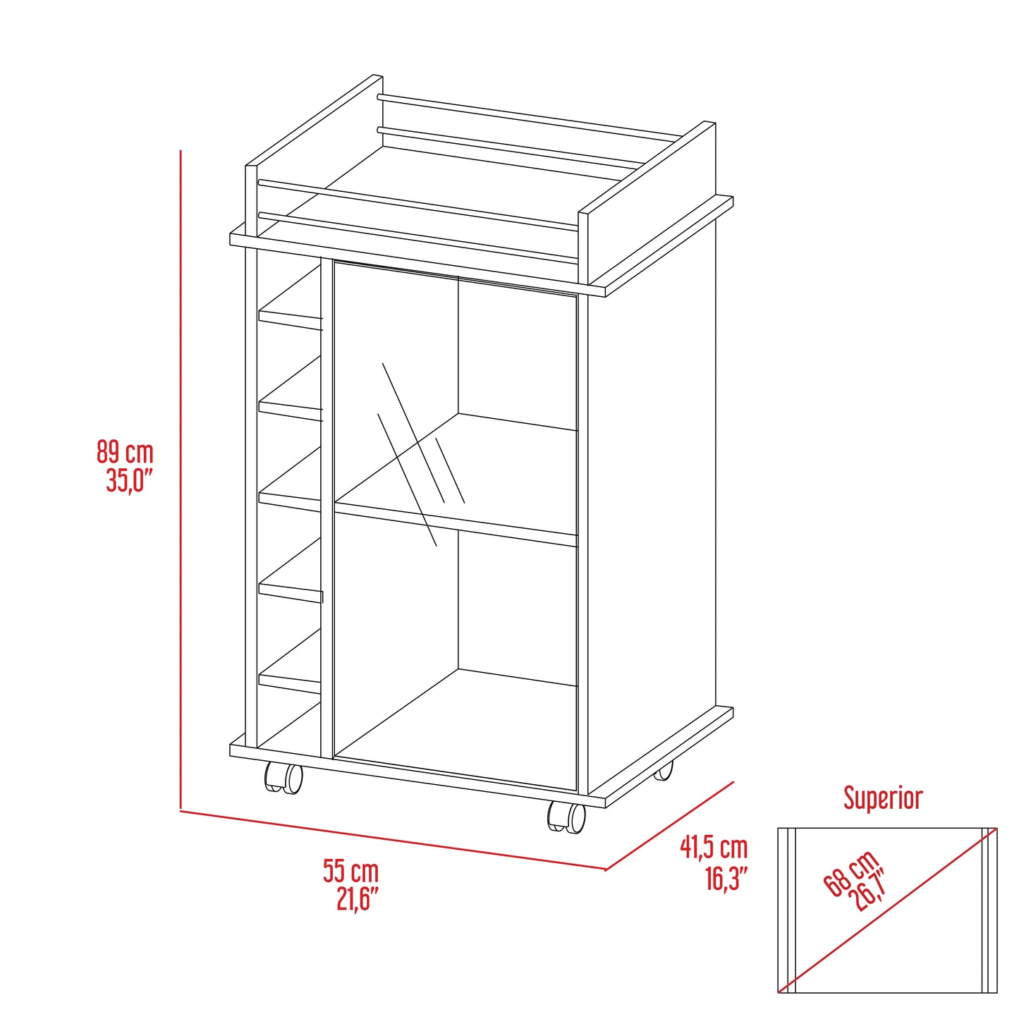 Mueble Bar Dukat Rta Blanco Zf