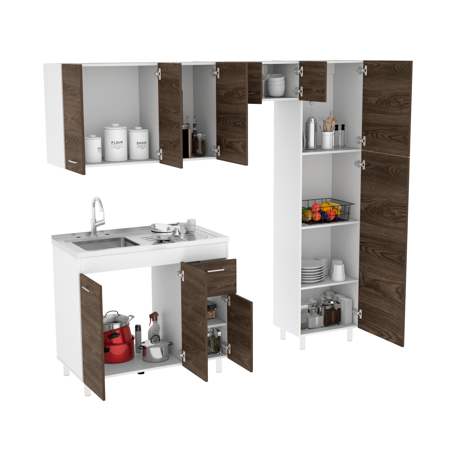 Cocina Completa Volare Rta Blanco + Milan