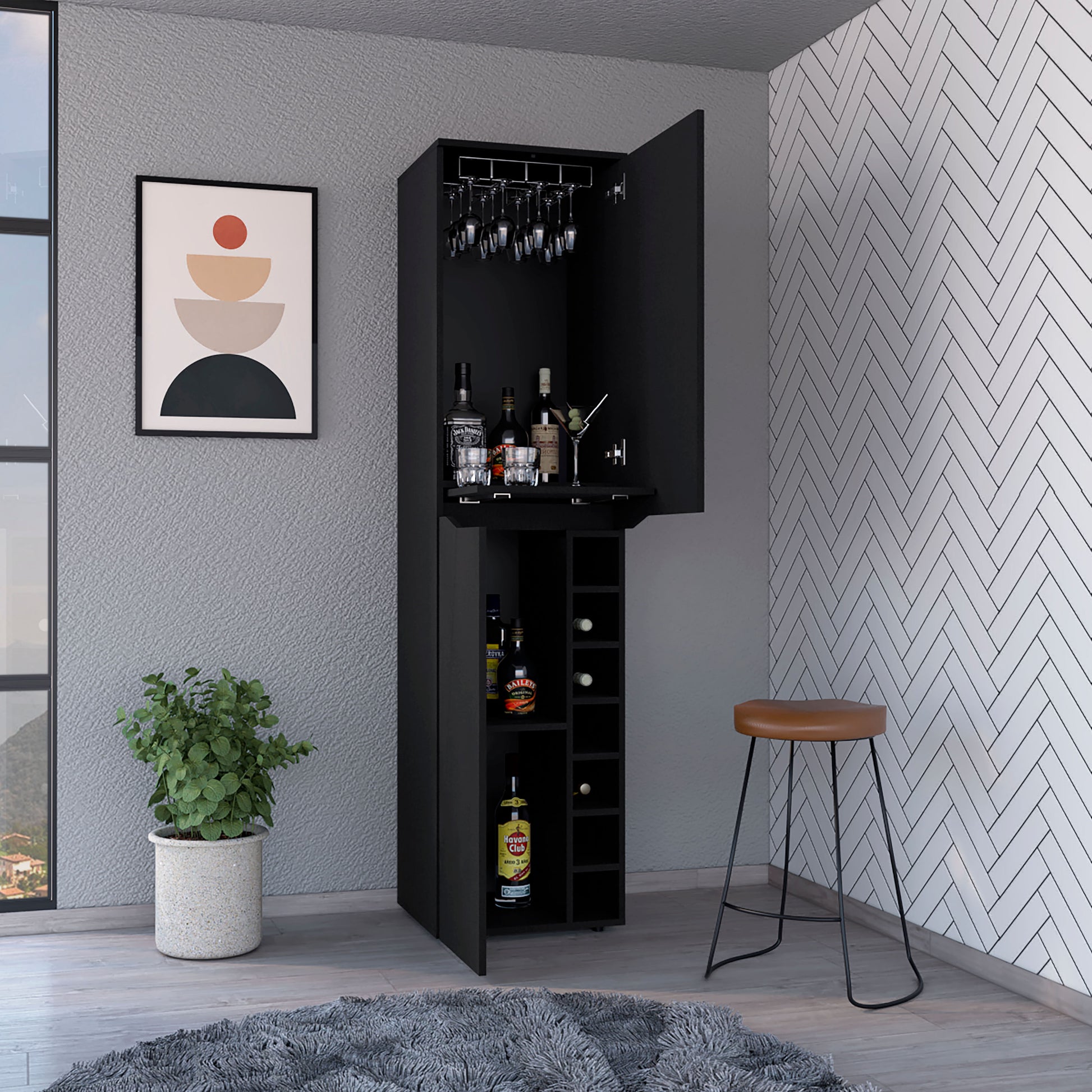 Mueble Bar Alto Obregon Rta Wengue