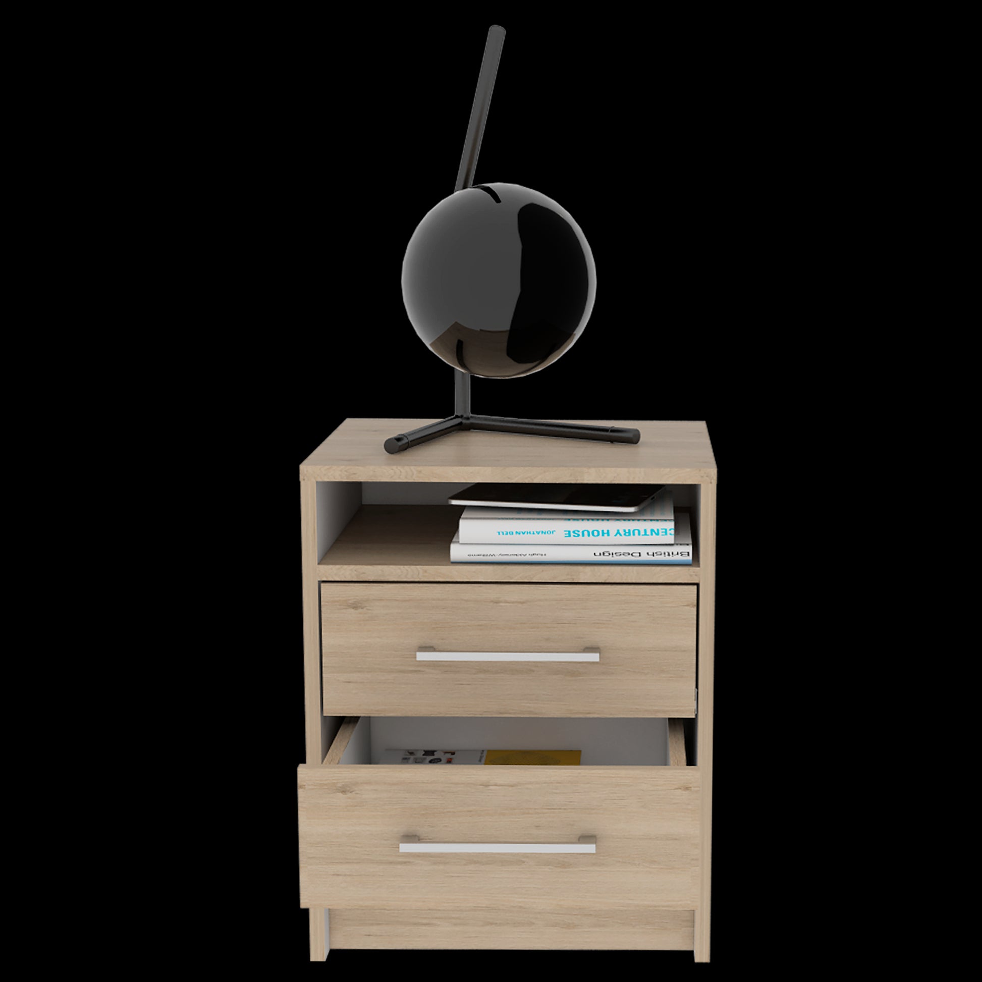 Mesa De Noche Eter Rta Rovere + Blanco