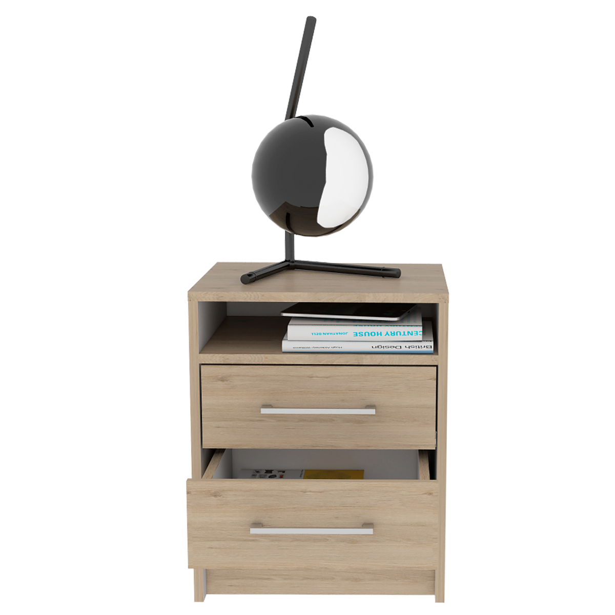 Mesa De Noche Eter Rta Rovere + Blanco N/A