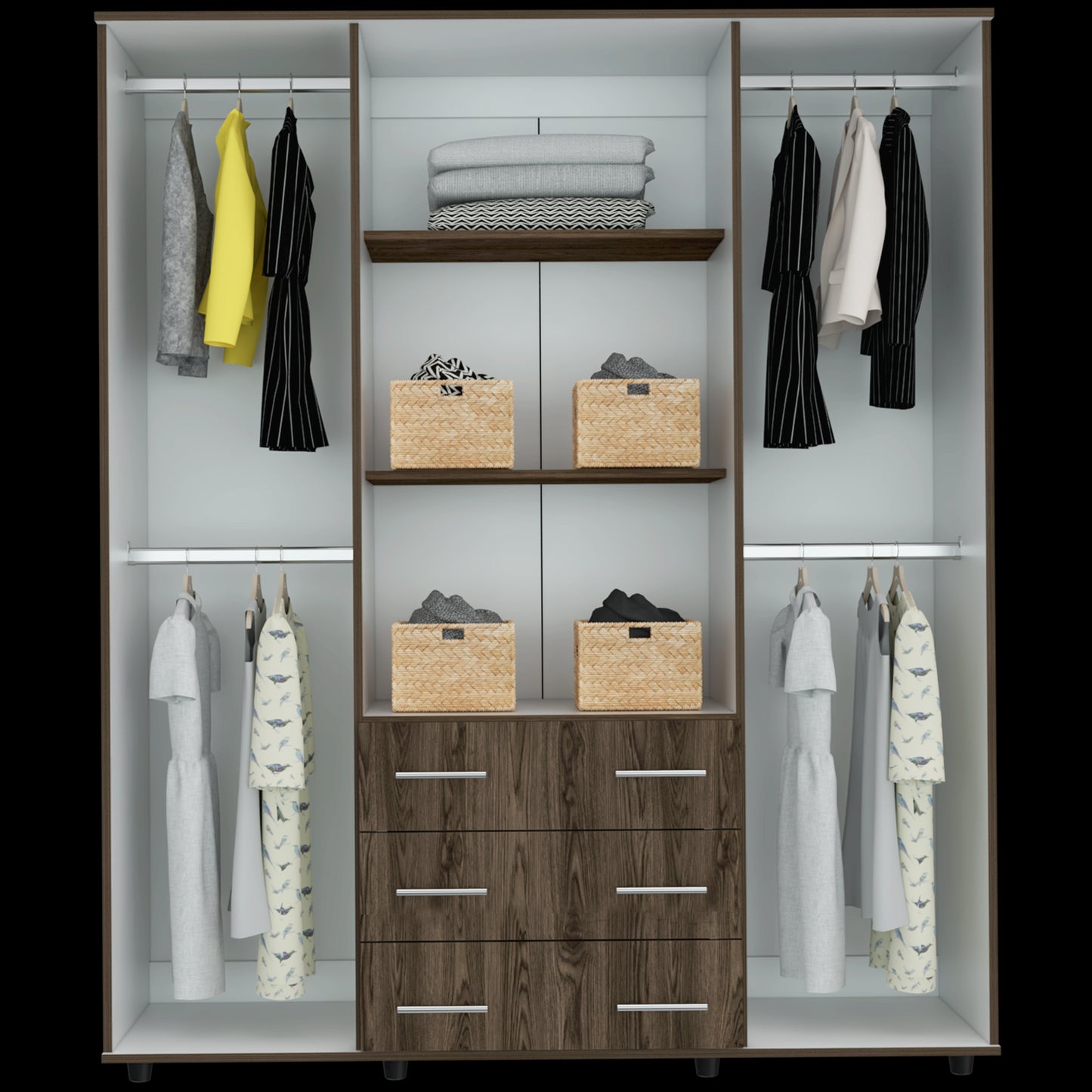 Closet Fontan 180 X 150 X 50 Rta Milan + Blanco